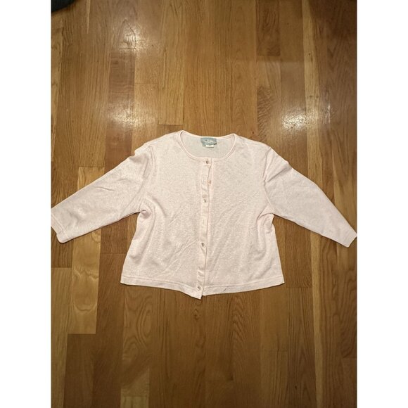 Blair Cropped Pink Cardigan Medium - Picture 2 of 10